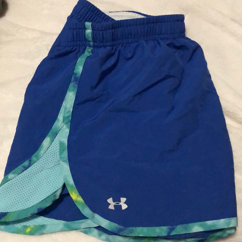 Blue Under Armour running shorts